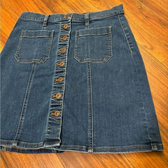 J. Crew denim button down mini skirt - Picture 3 of 4